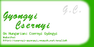 gyongyi csernyi business card