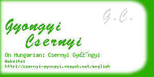 gyongyi csernyi business card